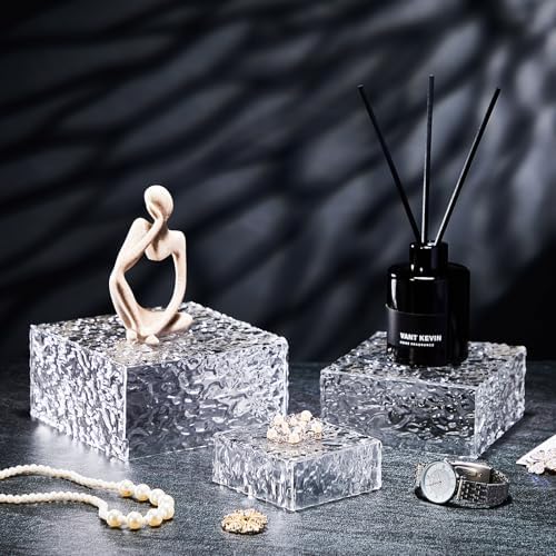 Jerify 6 Pcs Acrylic Display Risers with 3 Sizes