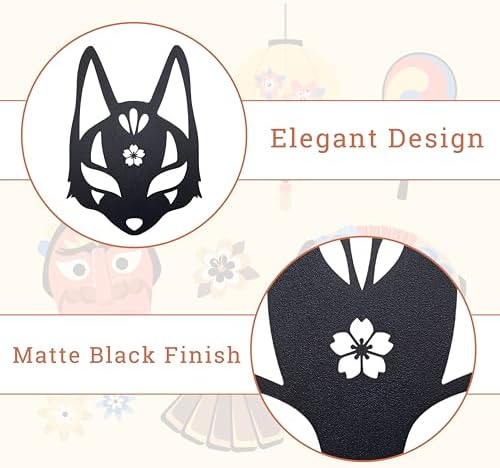 Vausart Japanese Wall Decor Set 3pcs Matte Black