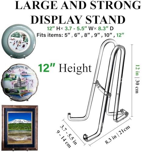 AMT 12 Inch Acrylic Plate Holder Display Stand
