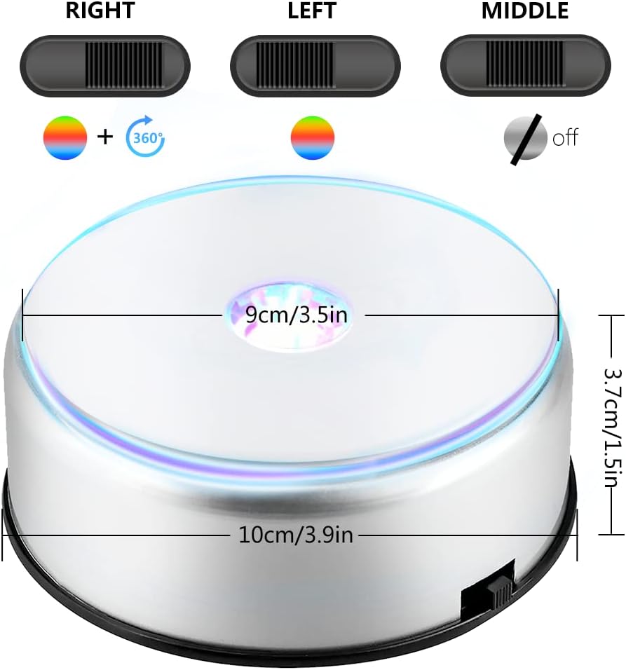 Watris Veiyi 4 Inch LED Rotating Display Stand