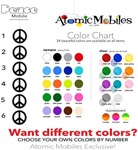 Peace Sign Art Mobile DIY Kit - 6 Inch Hanging Decor