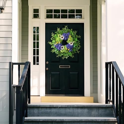 26 Inch Hydrangea Wreath for Front Door Decor