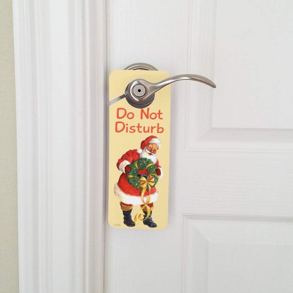 GRAPHICS AND MORE Christmas Santa Wreath Door Knob Hanger Sign