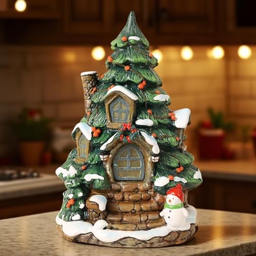 YAVENDLE Christmas Village House with Warm Lights