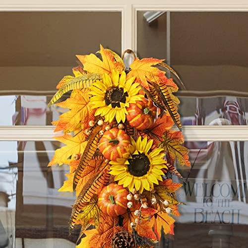 Glitzhome 26 Inch Autumn Decorative Swag