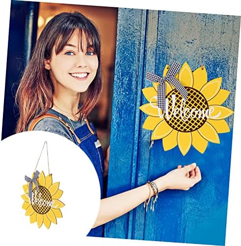 Sunflower Door Welcome Sign Decorative Wall Hanging