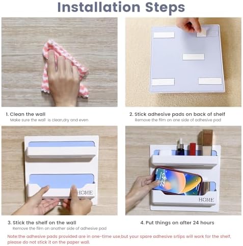 Floating Shelves for Bedside Storage and Organization