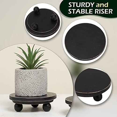 Defined Deco Mini Wood Risers for Display Set of 2 Black