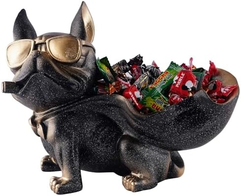 Vistora Cool Dog Resin Sculpture Showpiece with Tray