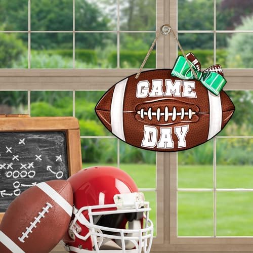 Deroro Football Game Day Sign Front Door Decor