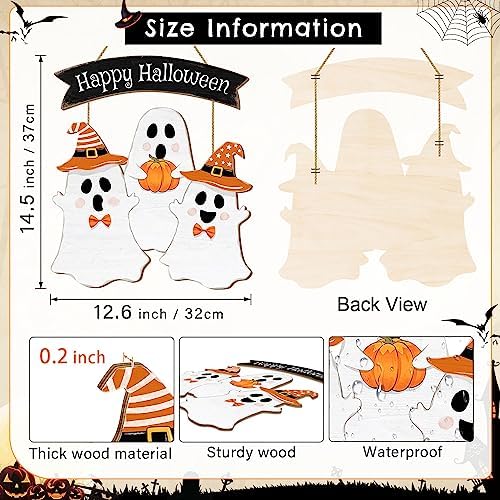 Halloween Ghost Door Sign BOO Decorations