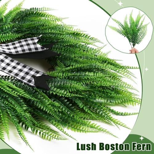 All-Season Boston Fern Wreath for Front Door