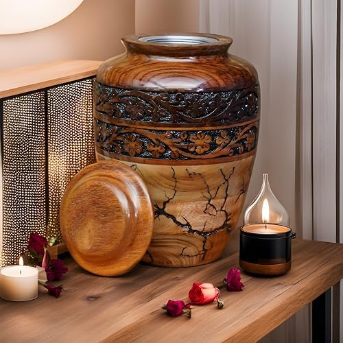 Generic Best Urn for Human Ashes Large Wooden Urn
