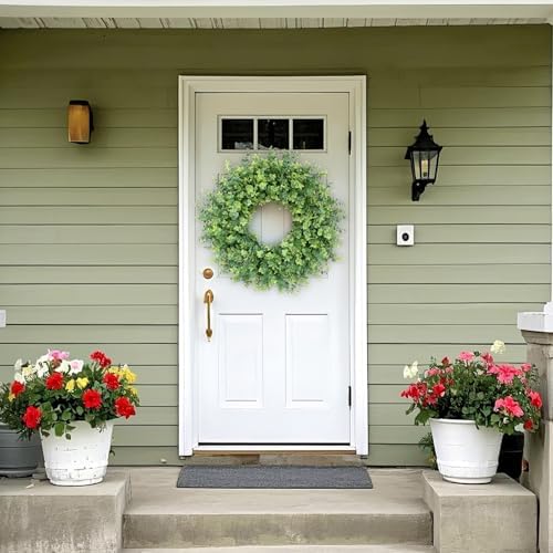 26 Artificial Boxwood Wreath for Front Door Decor