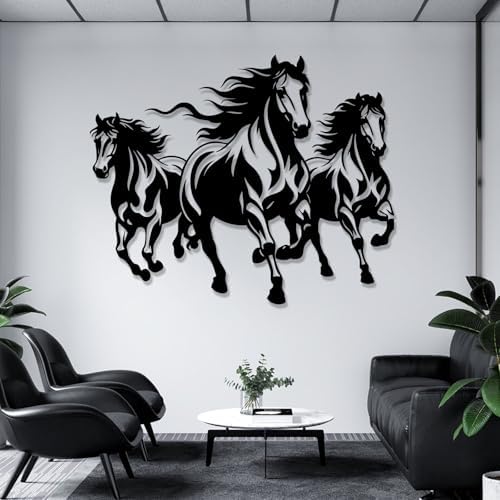 Metal Horse Wall Decor 24x19 Inch Sculpture
