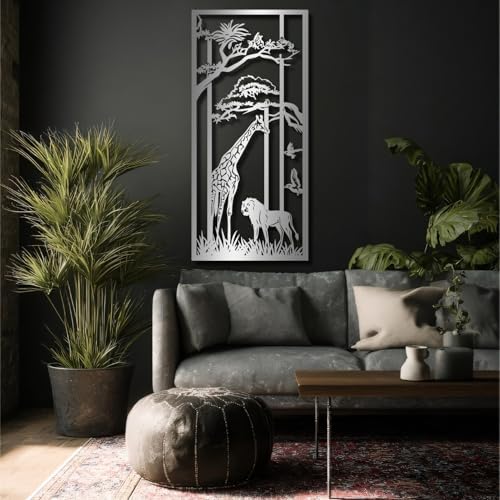 KingGenius Wildlife Metal Wall Art African Safari Decor