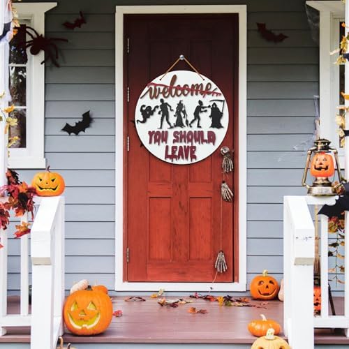 Halloween Horror Welcome Sign Front Door