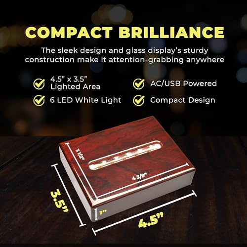 ASENTE 6 LED Lighted Mirror Pedestal Stand