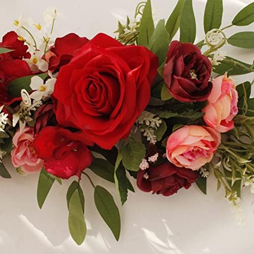 Firlar Artificial White Rose Swag 256 Inch Decor