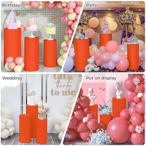 Babenest Cylinder Pedestal Covers Set of 3 Spandex Elastic Decor