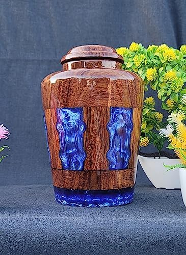 Rosewood Resin Cremation Urn with Personalization