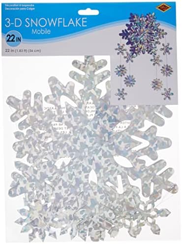 3-D Snowflake Mobile Party Accessory 1 Count