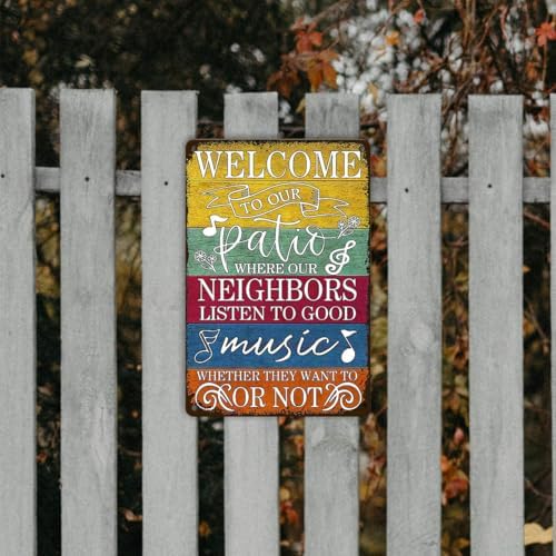 Welcome To Our Patio Personalized Metal Sign 8x12 Inch