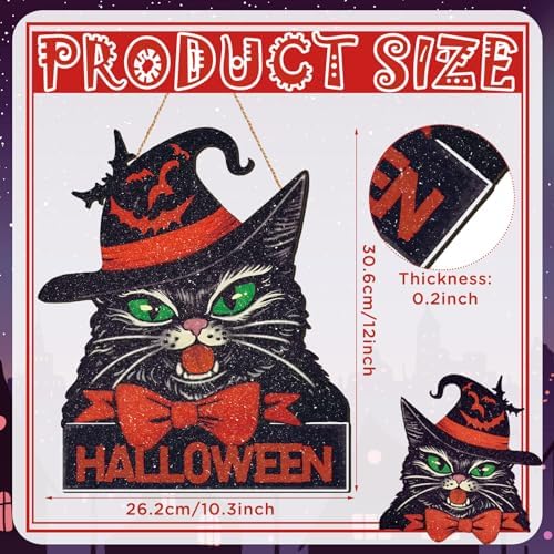 Boao Halloween Front Door Sign Wall Wreath
