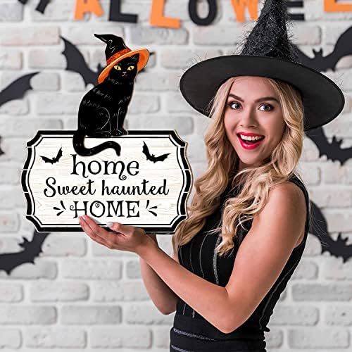Halloween 3D Black Cat Door Hanger Decor Sign