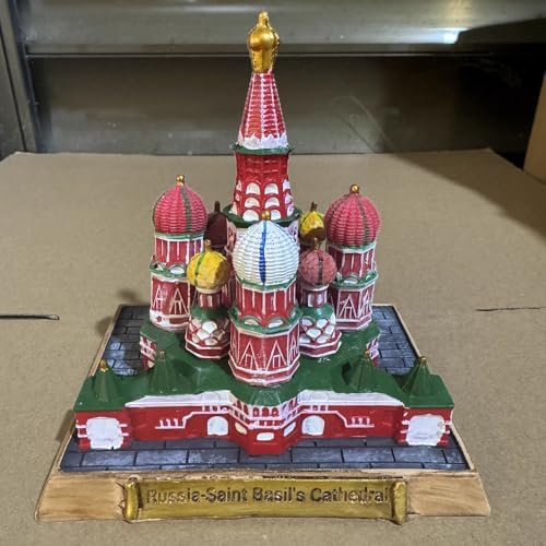 Russia St Basils Cathedral Resin Statue Collectible Home Decor