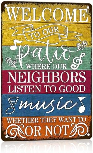 Welcome To Our Patio Personalized Metal Sign 8x12 Inch