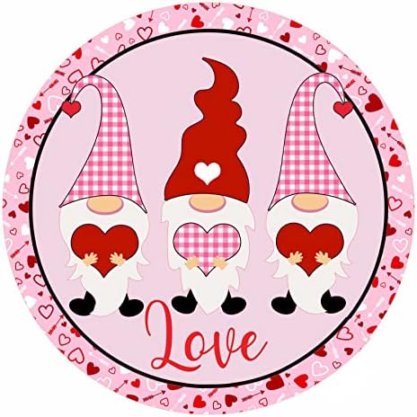 Gnome Trio Pink Valentine Sign Decor