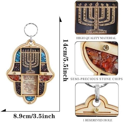 My Daily Styles Jewish Hamsa Menorah Wall Decor