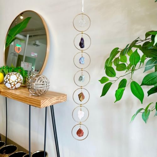 7 Circle Crystal Hanging Mobile Boho Suncatcher Decor