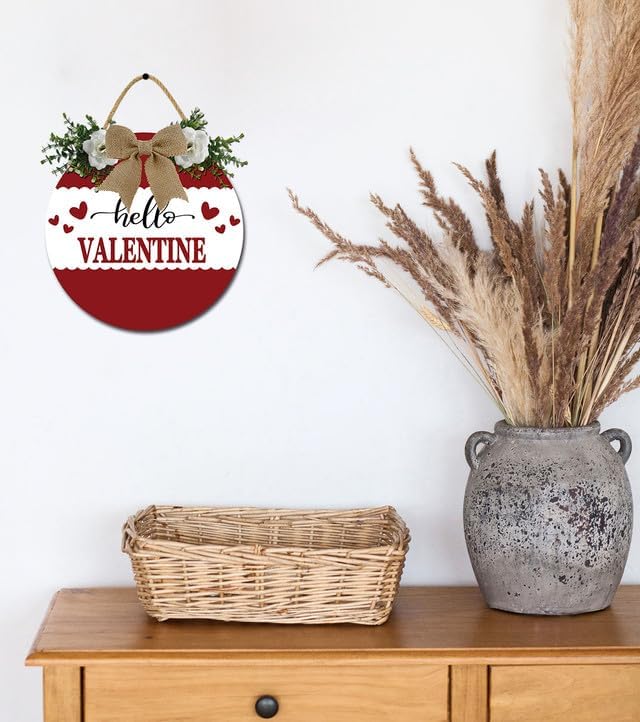 11 Inch Heart Shape Valentine Door Wreath Sign