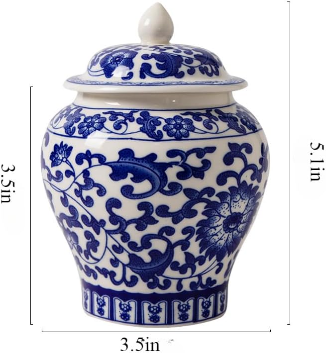 Plum Blossom Ceramic Small Urn for Pet or Human Ashes