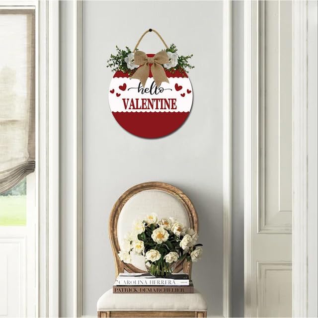 11 Inch Heart Shape Valentine Door Wreath Sign