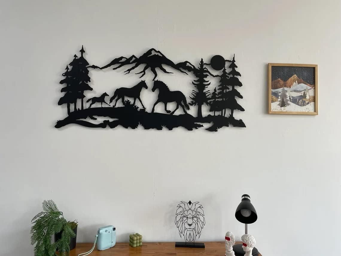 DEKADRON Metal Wall Decor Horse Family