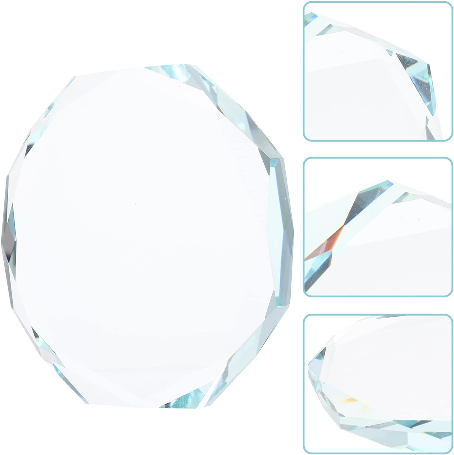 ARTIBETTER Round Crystal Glass Display Riser Base