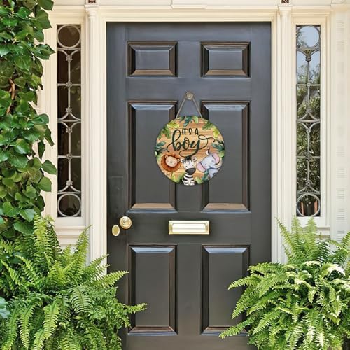Its A Boy Jungle Animal Door Sign Decor
