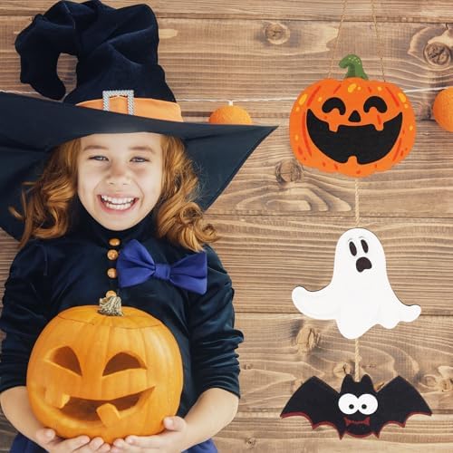 2Pack Halloween Door Sign Decorations Wooden Hanging Trio Set