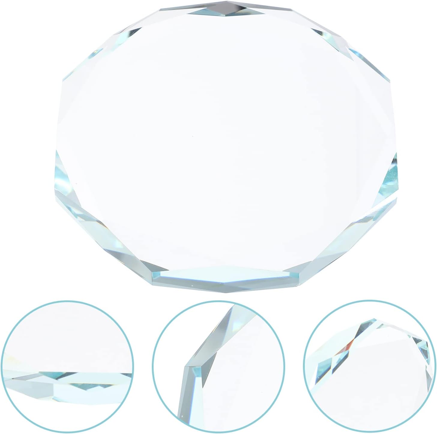 ARTIBETTER Round Crystal Glass Display Riser Base