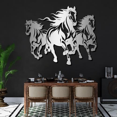 Metal Horse Wall Decor 24x19 Inch Sculpture