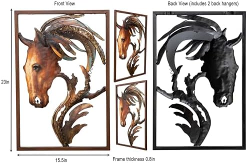 GAUMAANLEI Unique Handcrafted Metal Horse Head Wall Art