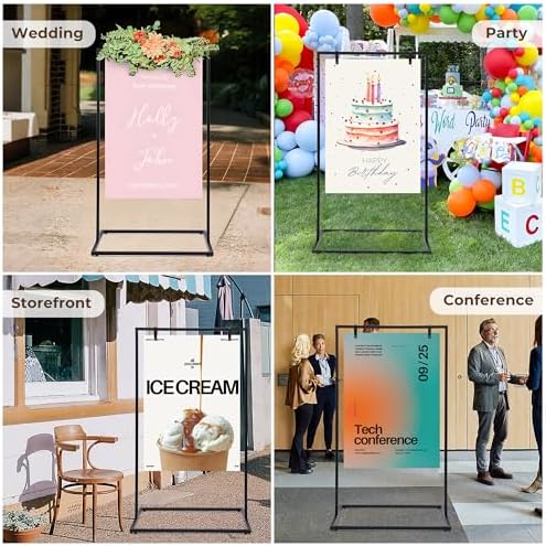 ARTASY Wedding Welcome Sign Stand 50x30x20 Black