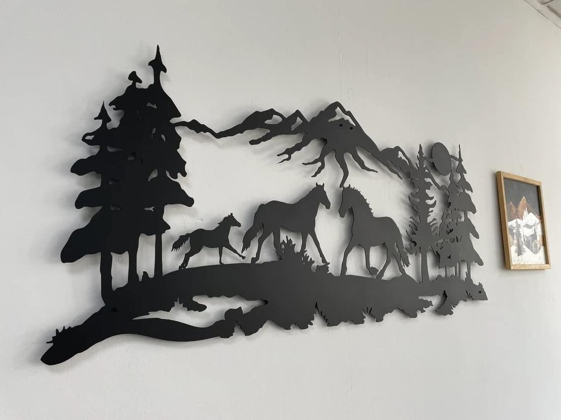DEKADRON Metal Wall Decor Horse Family