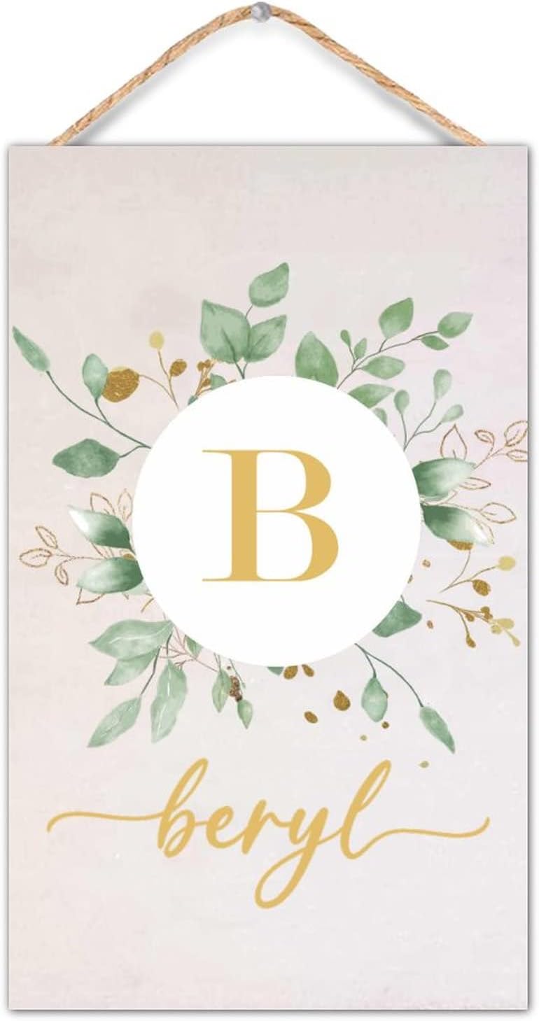WengBeauty Custom Wood Last Name Sign Wedding Gift