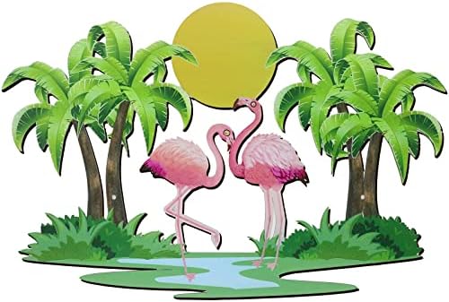 Taiyin Flamingo Palm Tree Wall Art Decor