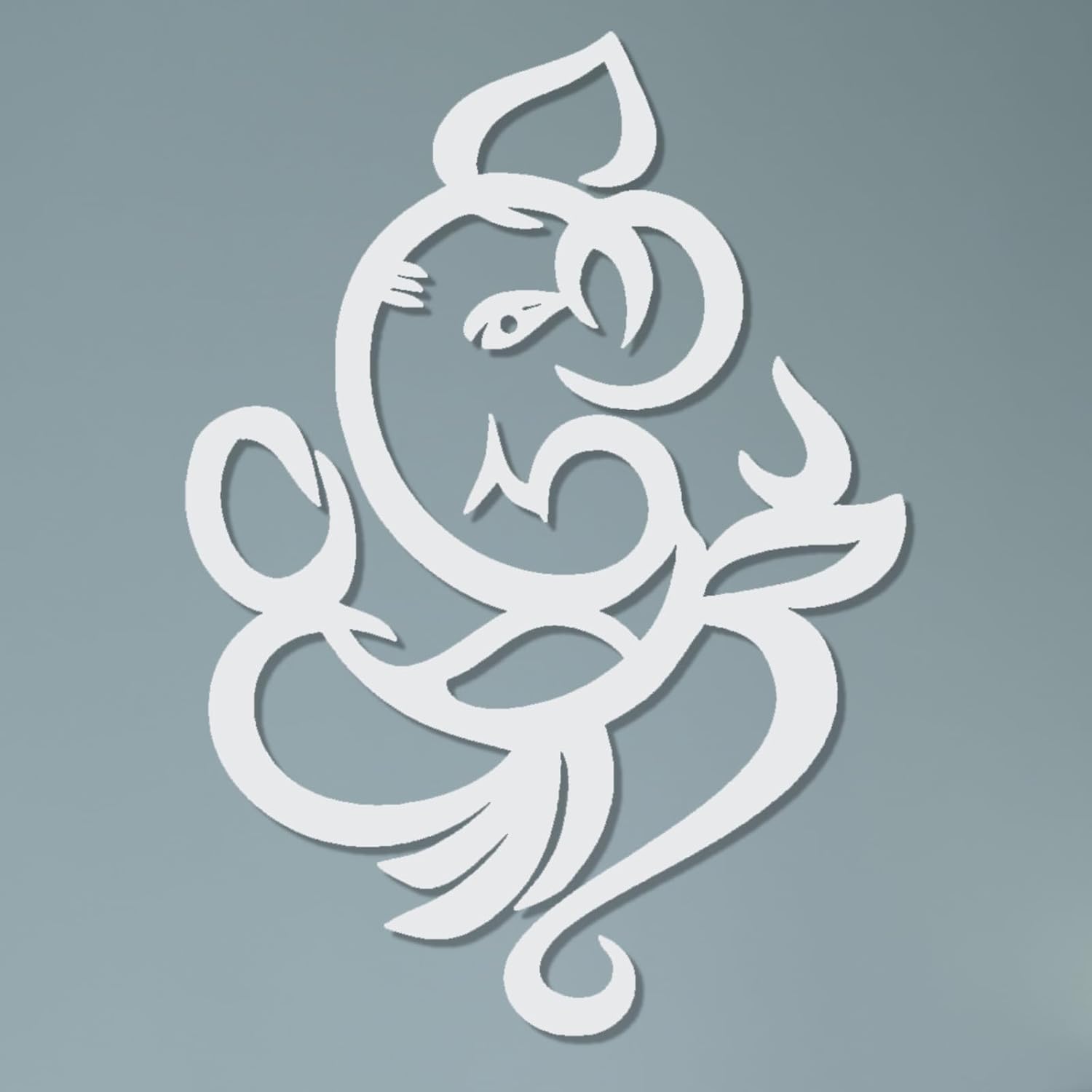 Ganesha Metal Wall Art Decor 47x34cm Black