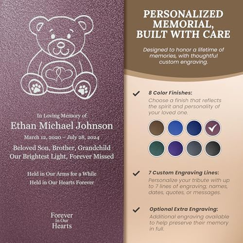 Customizable Cremation Urn with Teddy Bear Design